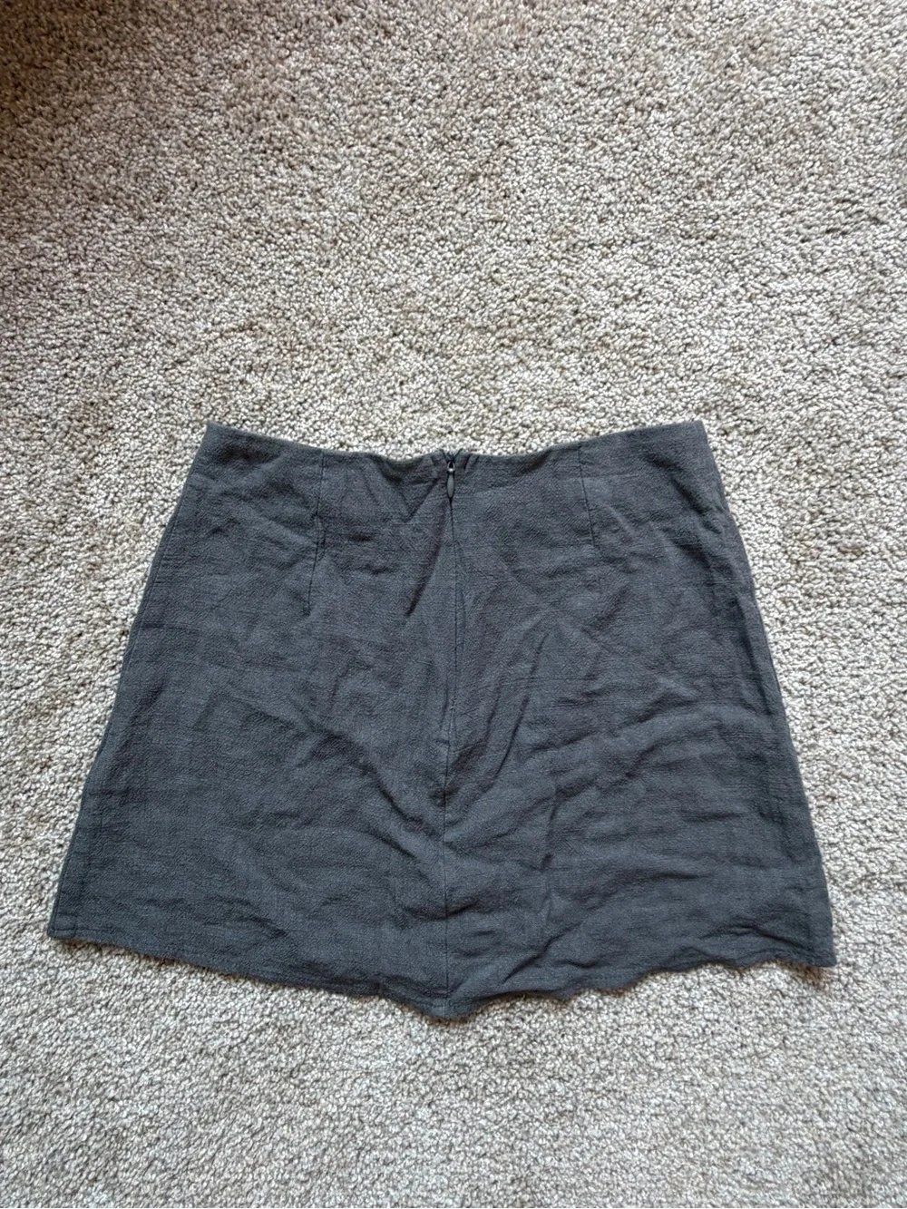 Princess Polly Women's Dark Gray Textured A-Line Skirt - Picture 1 of 2
